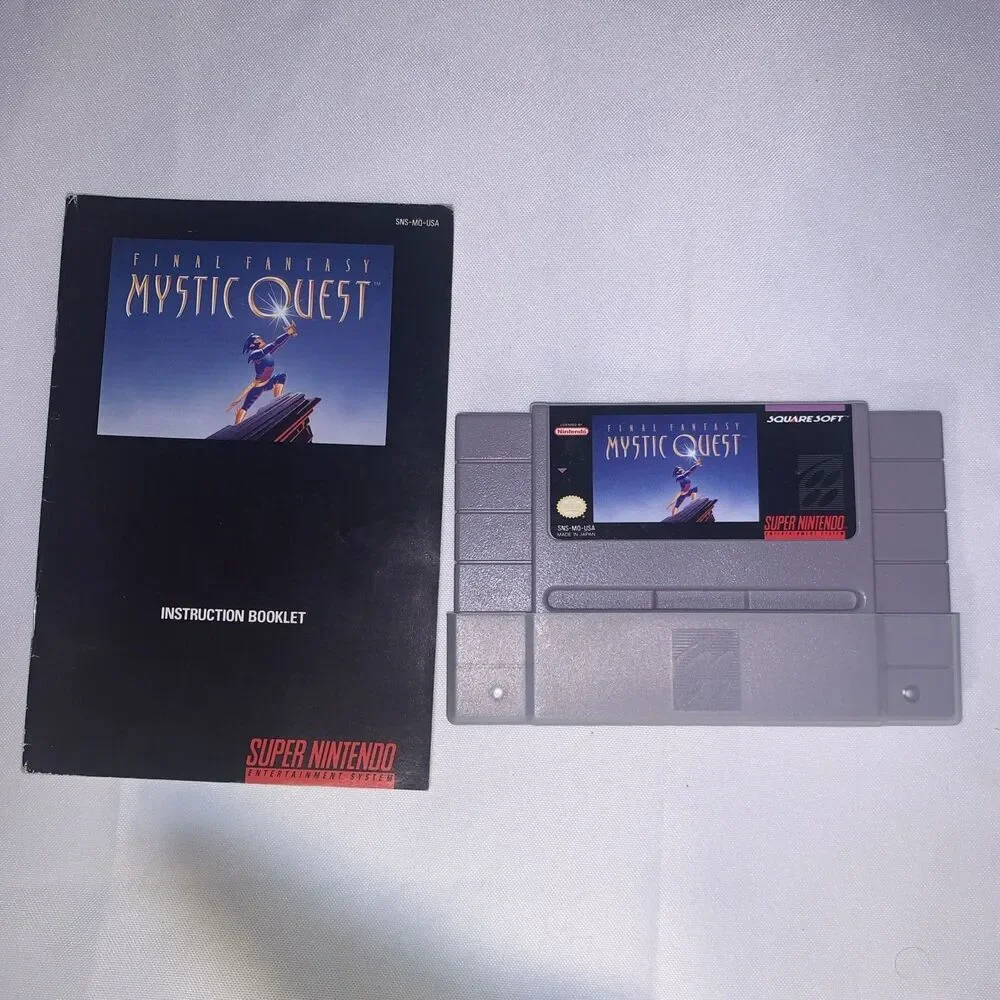 vintage video game Super Nintendo SNES Final Fantasy Mystic Quest CIB /booklet